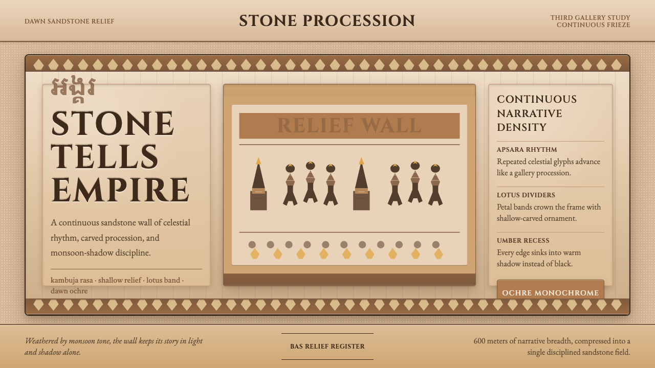 Khmer Angkor Wat Relief design style — example