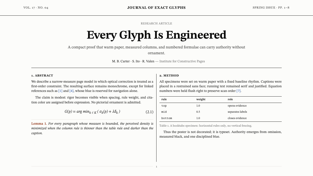 TeX Academic Paper design style — example