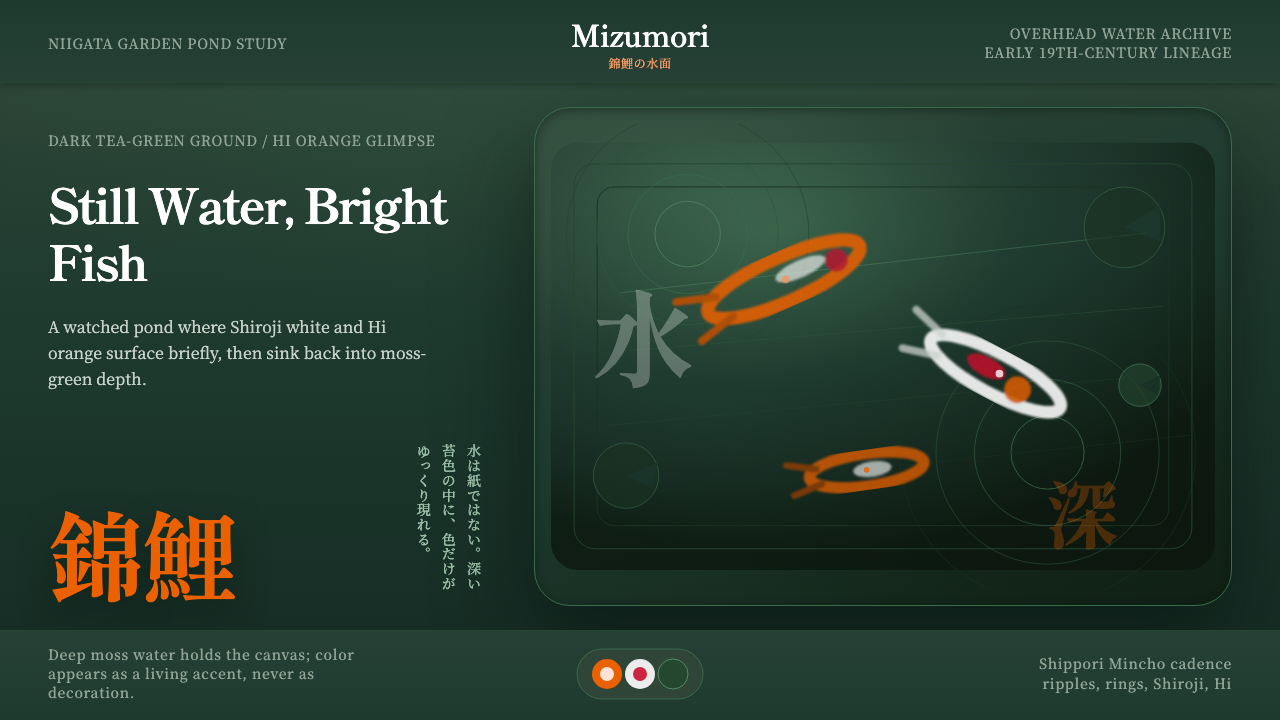 Koi Pond design style — example