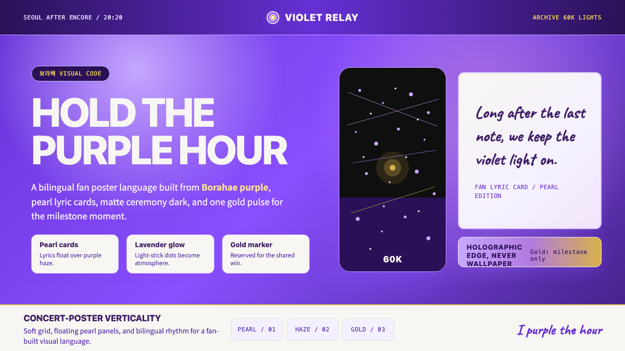 BTS Army Purple 2020 design style — example