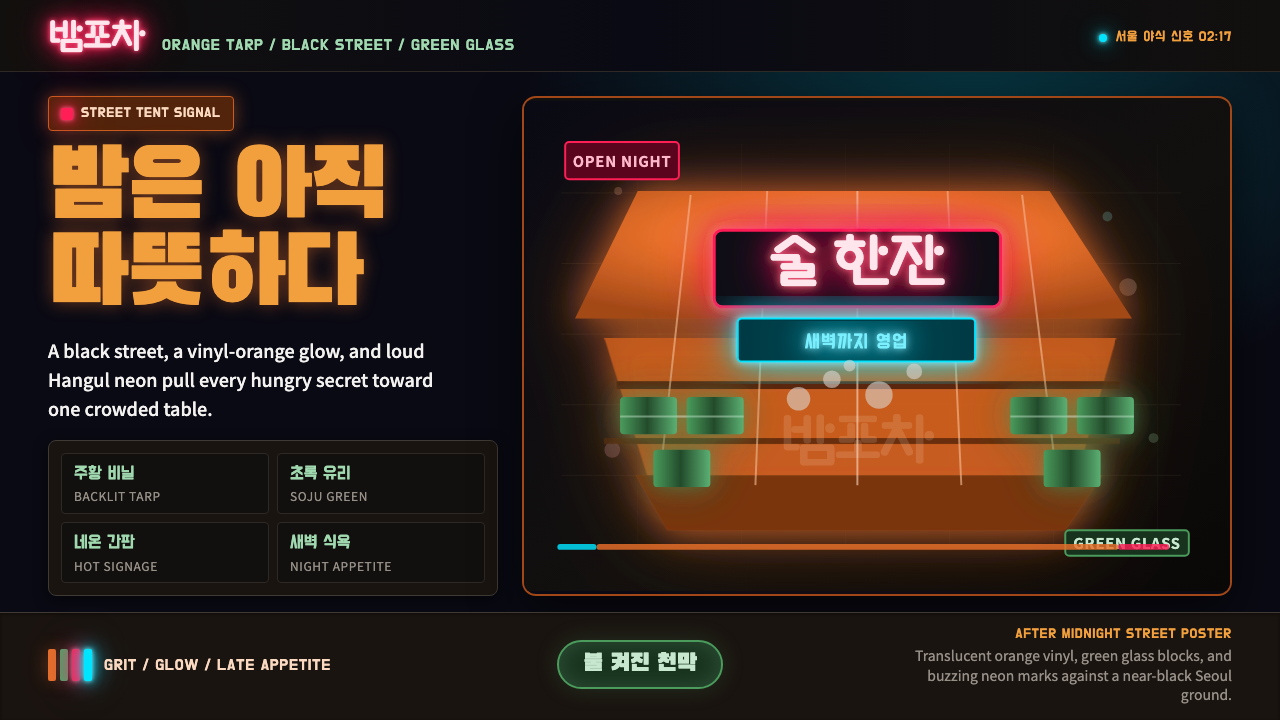 Pojangmacha Soju Tent design style — example