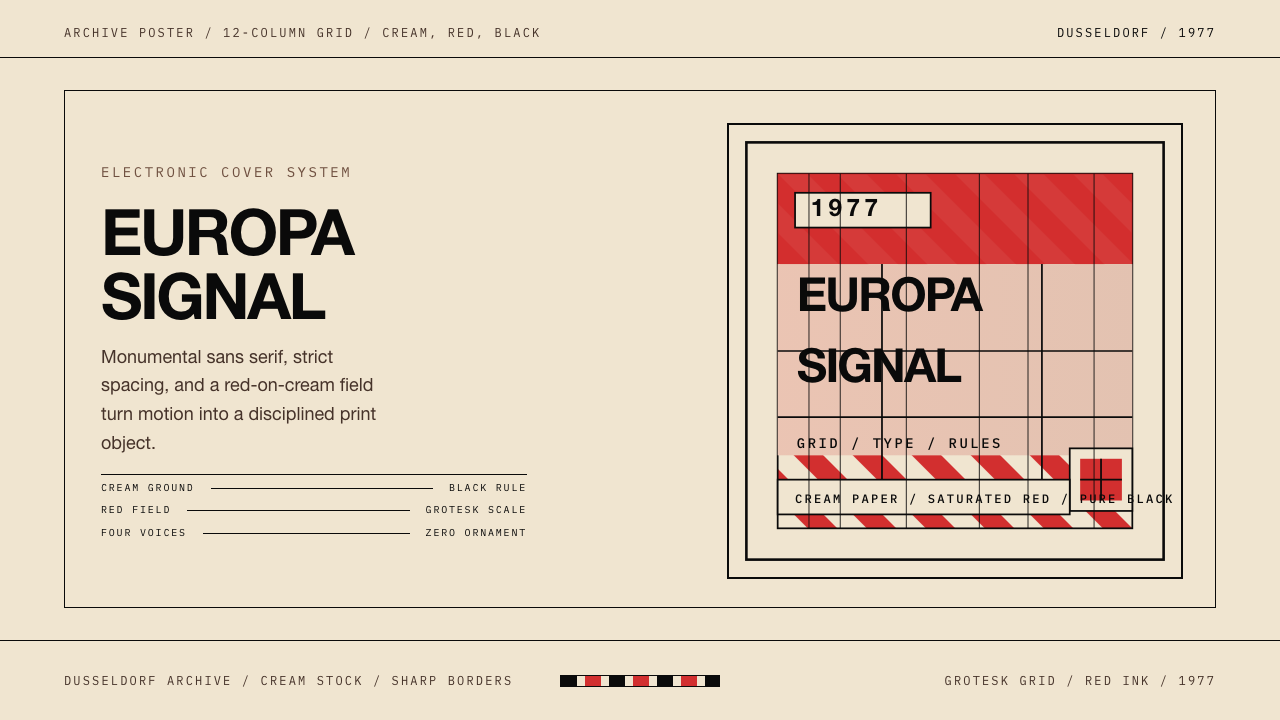 Kraftwerk Trans-Europa Express design style — example