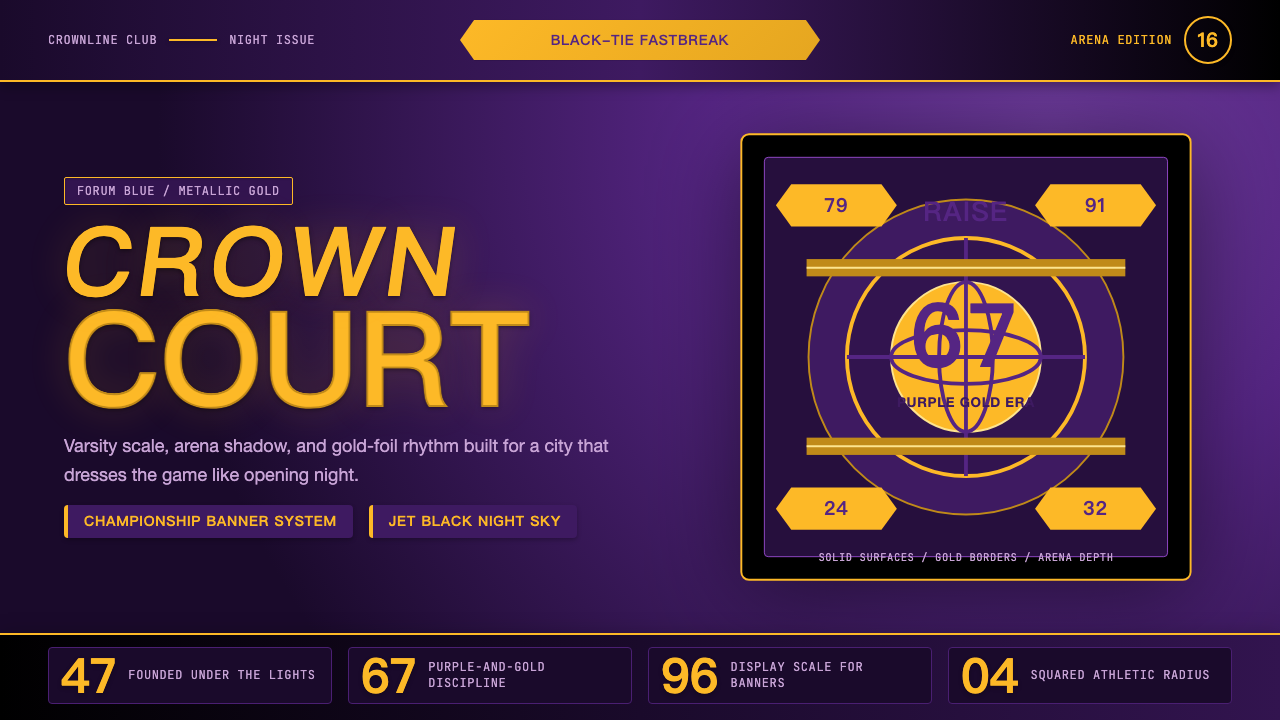 Los Angeles Lakers design style — example