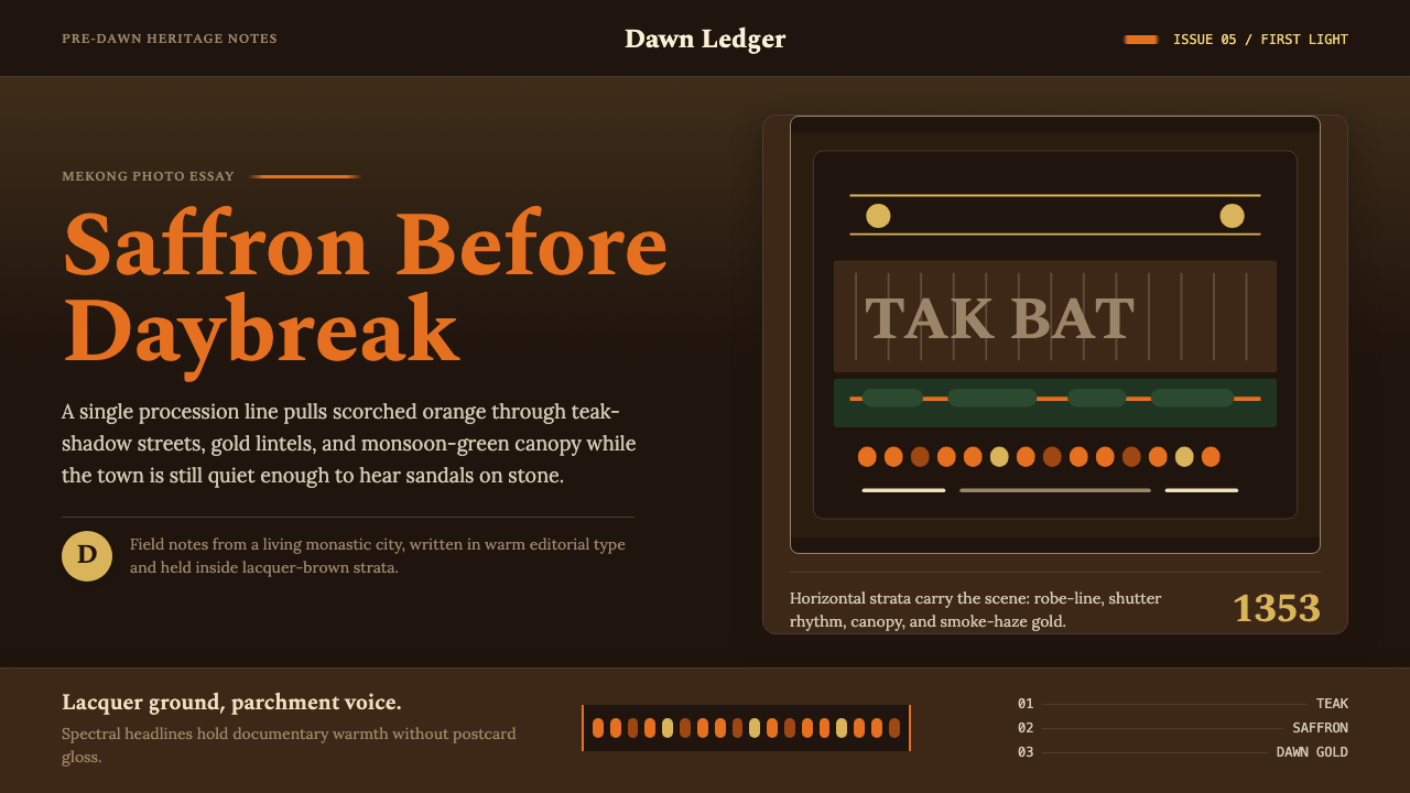 Luang Prabang Saffron Alms design style — example