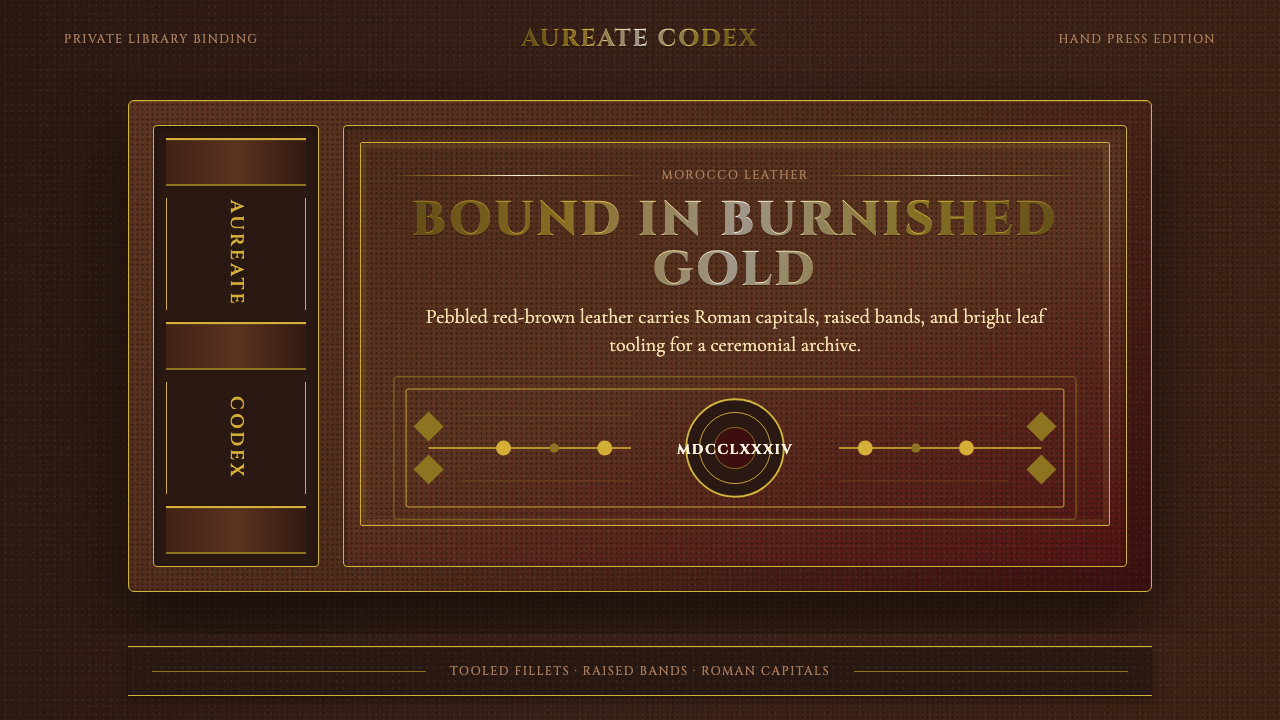 Gilt Leather Binding design style — example
