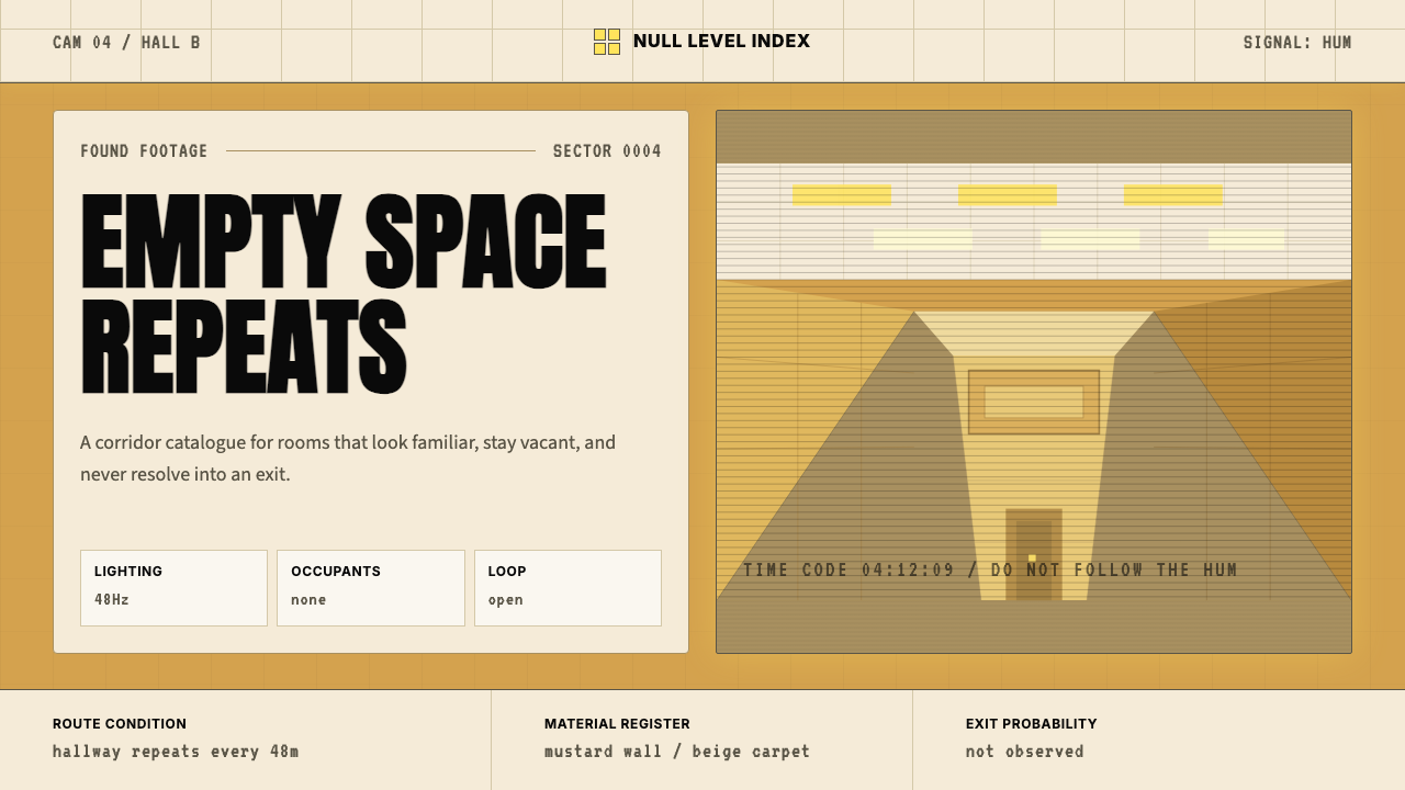Liminal Space Backrooms design style — example