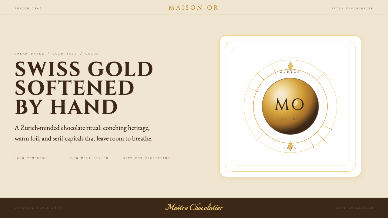 Lindt Swiss Chocolate design style — example