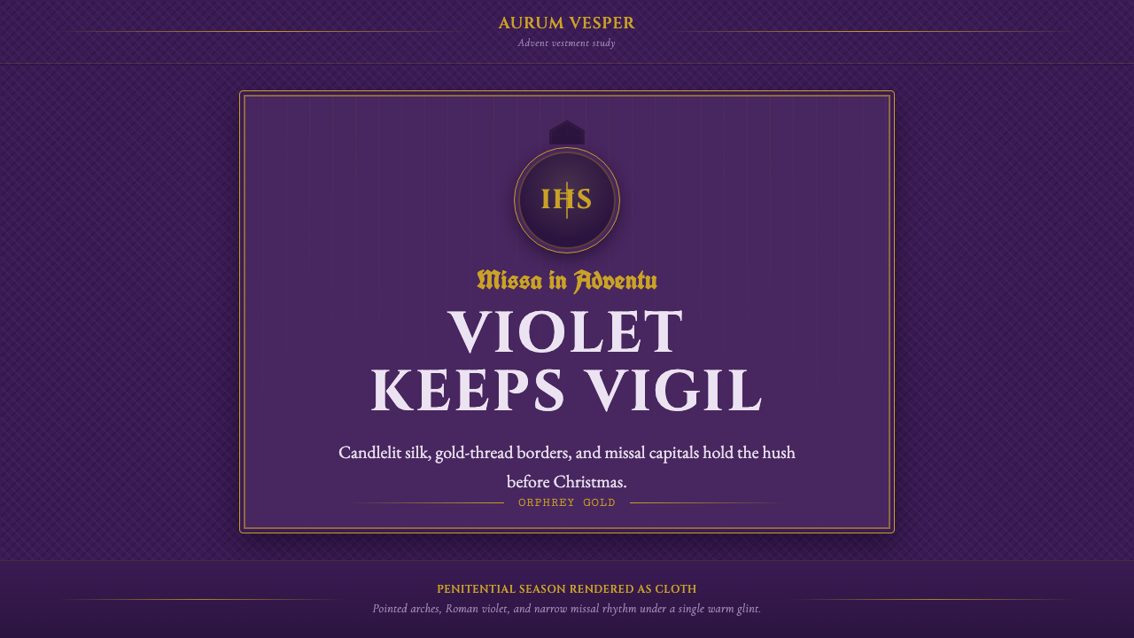 Liturgical Advent Violet design style — example