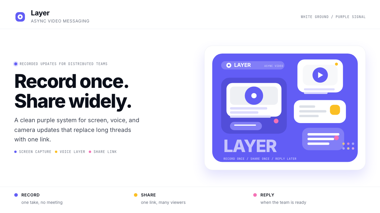 Loom Async-Video Purple design style — example