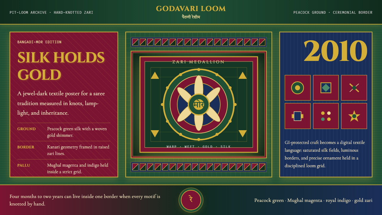 Maharashtra Paithani Peacock Saree design style — example