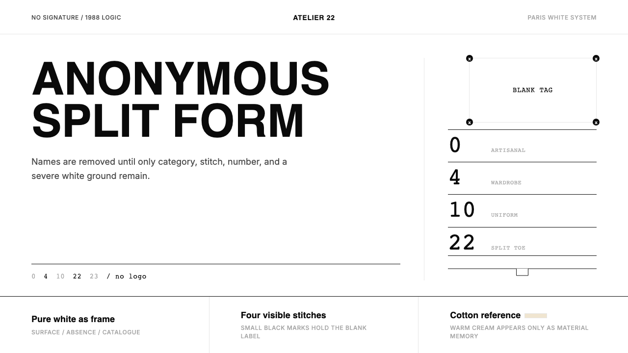 Maison Margiela Tabi-White design style — example