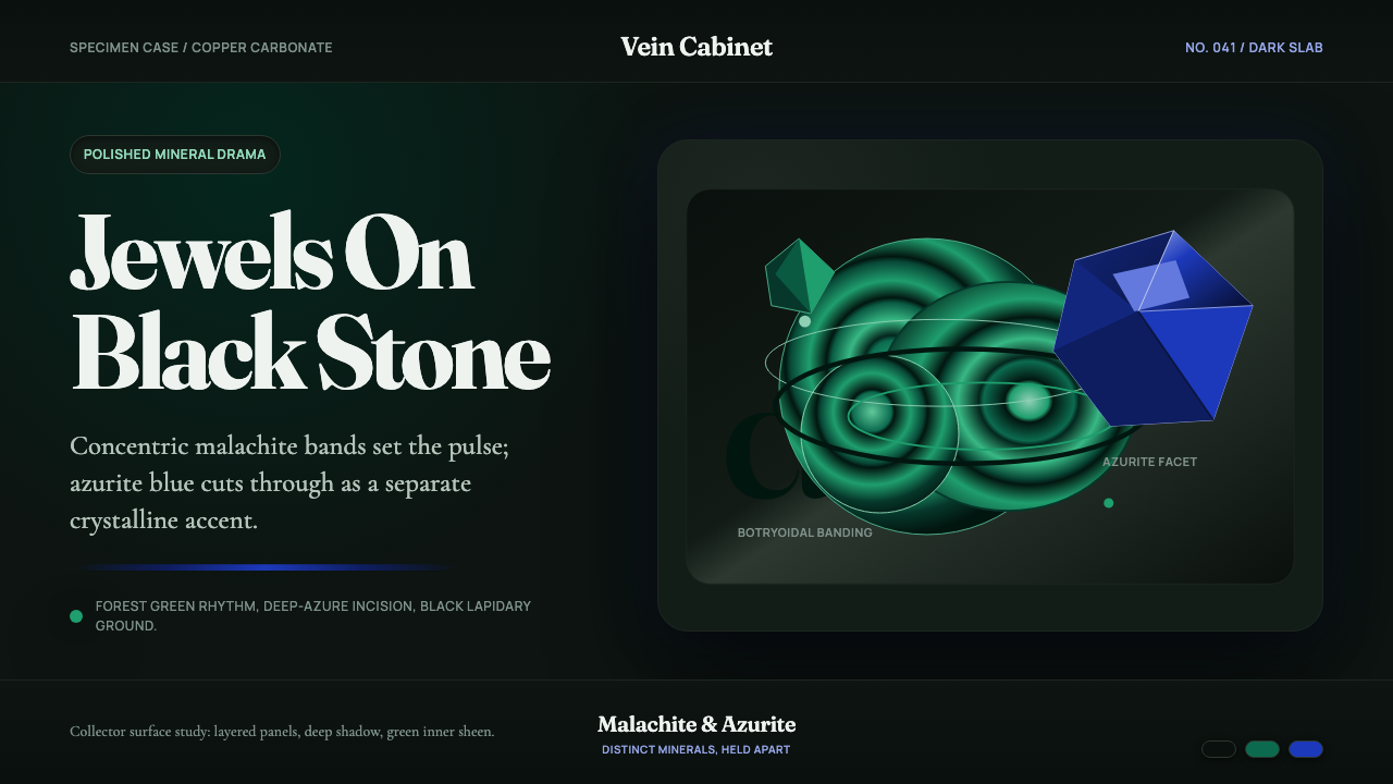 Malachite & Azurite design style — example