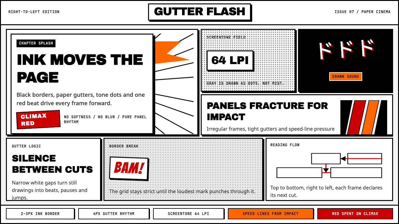 Manga Panel Layout design style — example