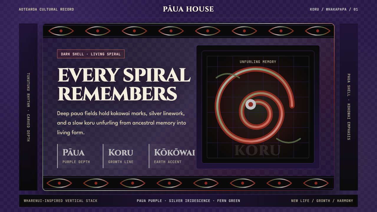 Māori Koru (Aotearoa) design style — example