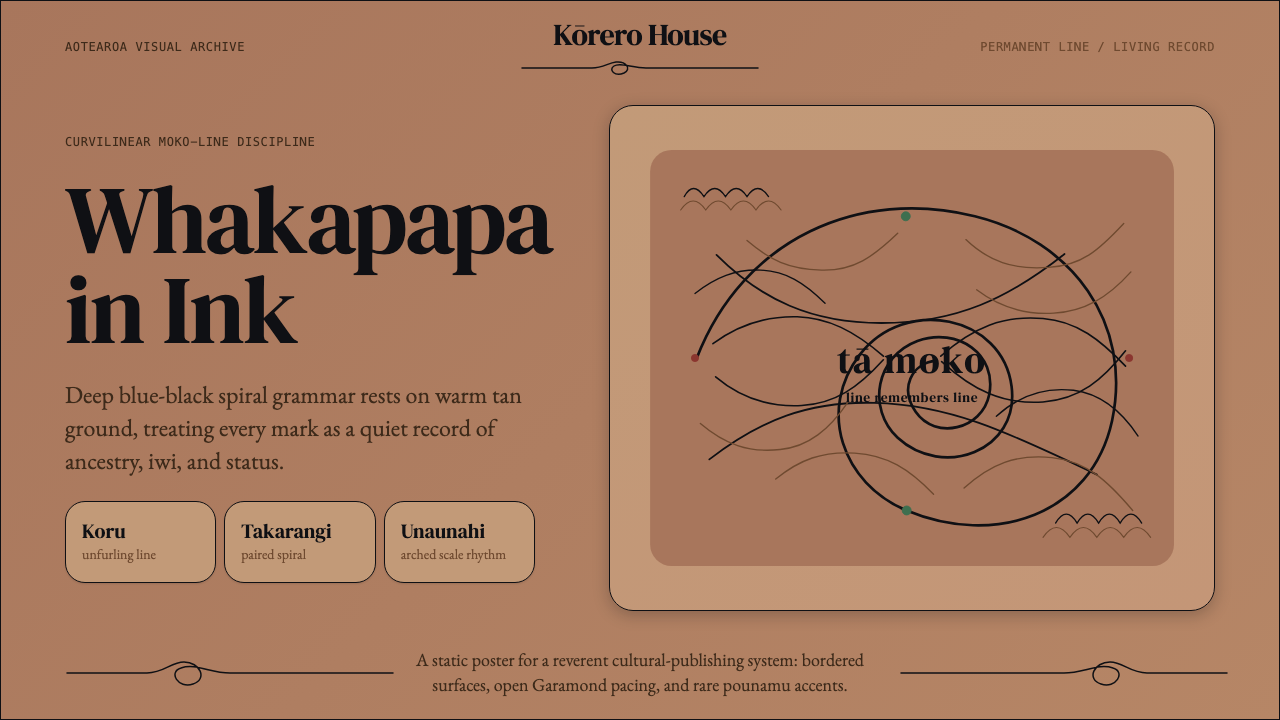 Māori Tā Moko (Facial Tattoo) design style — example