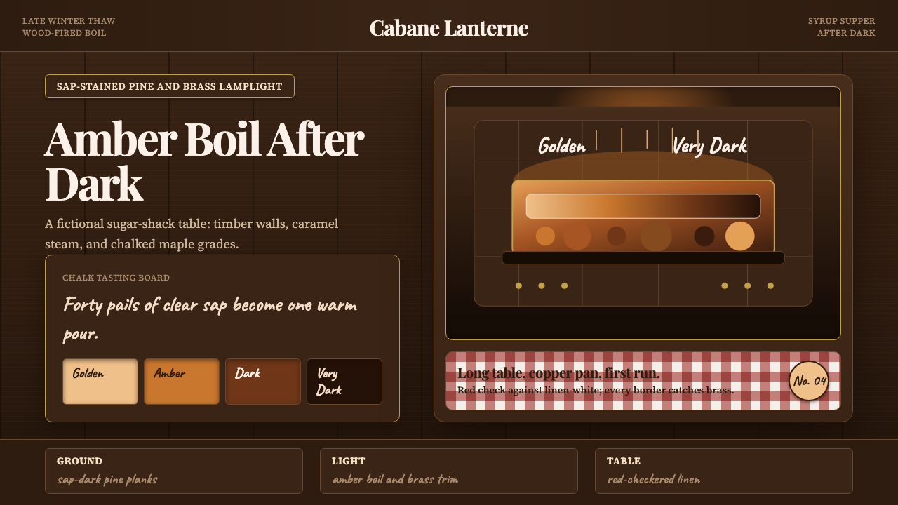 Québec Maple Sugar Shack design style — example