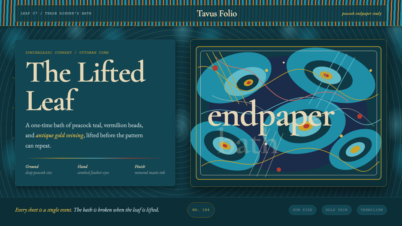 Marbled Endpaper design style — example