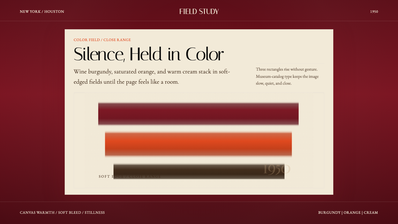 Mark Rothko Color Field (1950) design style — example