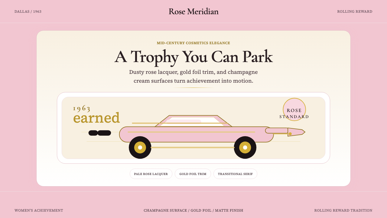 Mary Kay Pink Cadillac (1963) design style — example