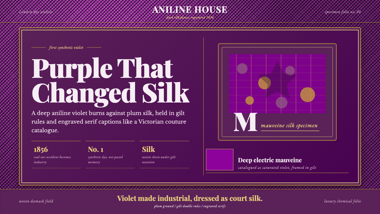 Mauveine (Perkin 1856) design style — example