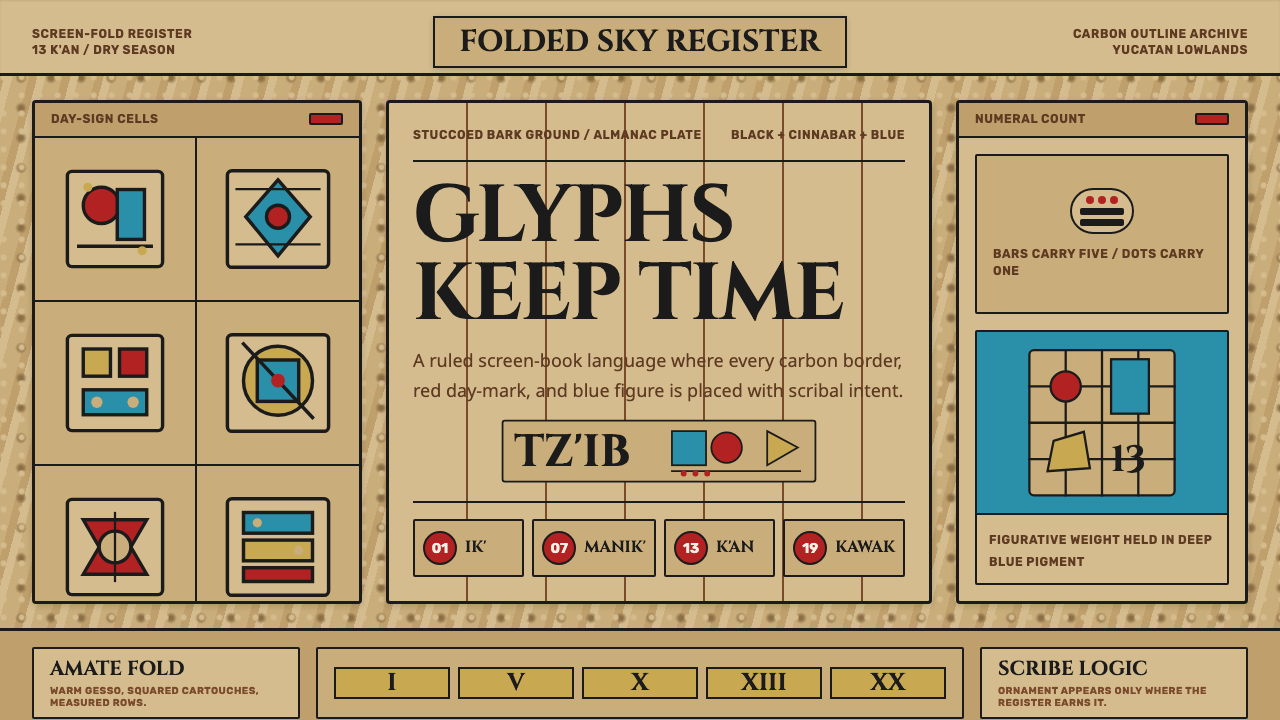 Maya Glyph Codex design style — example