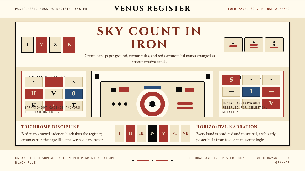 Mayan Dresden Codex design style — example