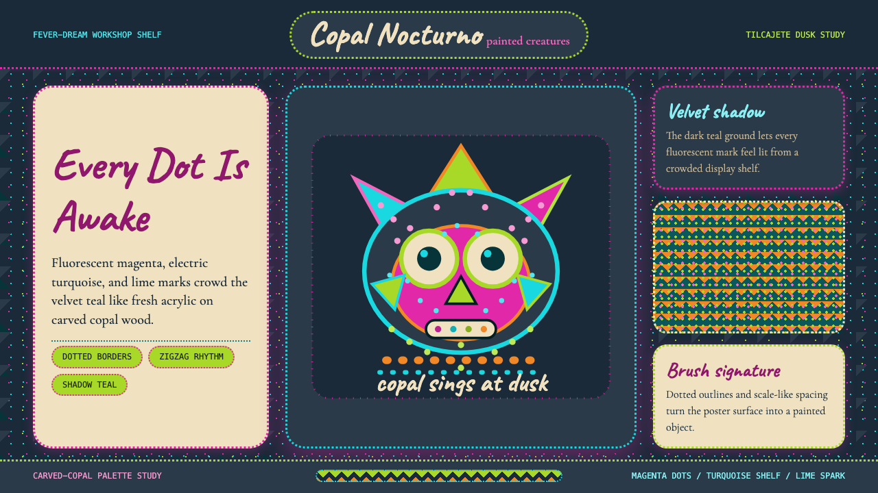 Mexican Alebrije Oaxaca (Linares 1936) design style — example
