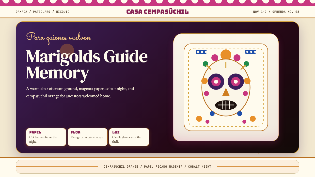Día de los Muertos design style — example