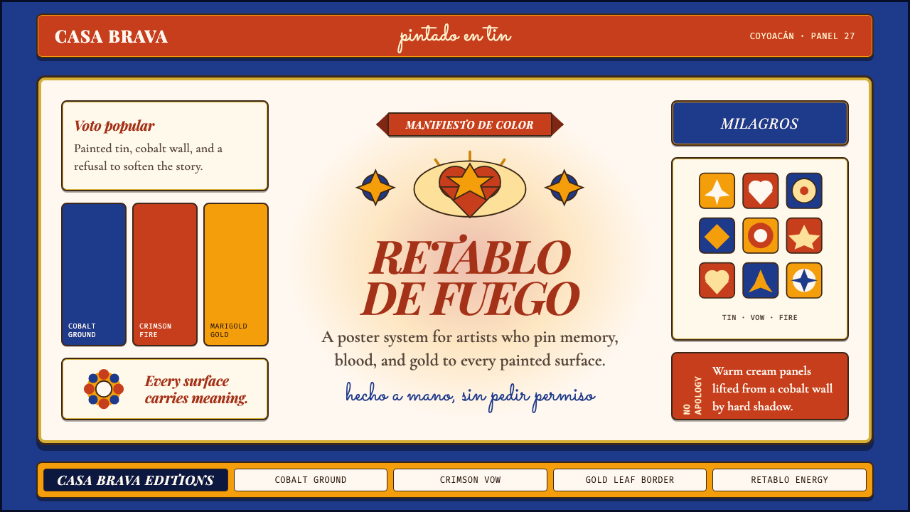 Mexican Folk Art (Frida-era) design style — example