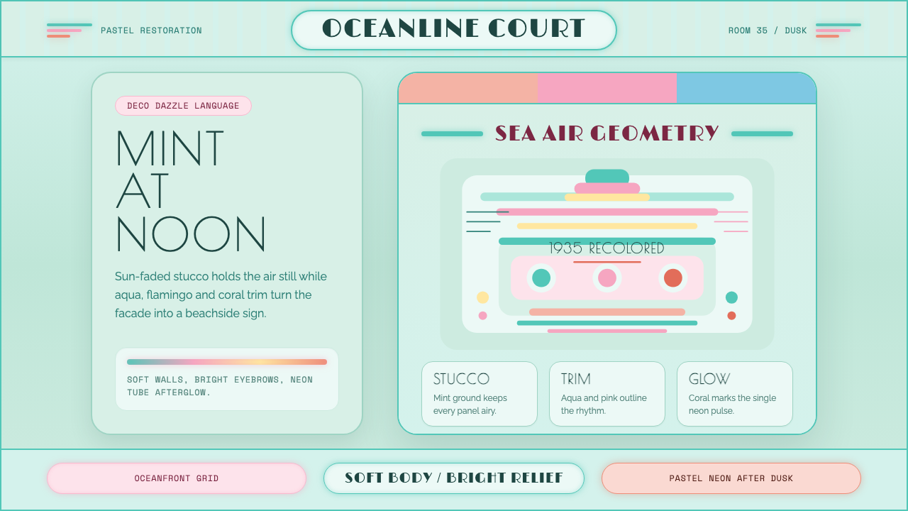 Miami Art Deco Pastel design style — example