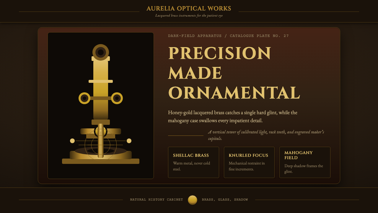 Victorian Brass Microscope design style — example