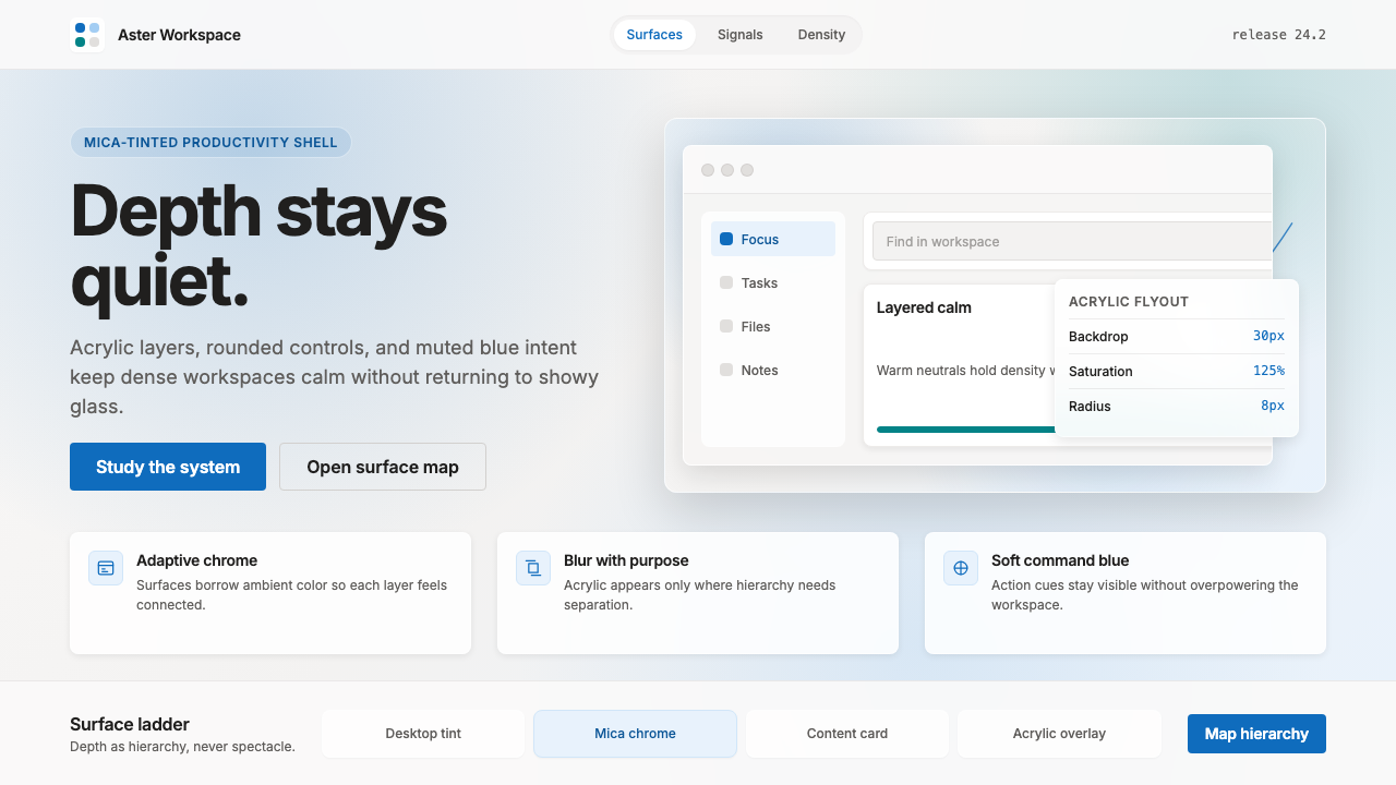 Microsoft Fluent 2 design style — example