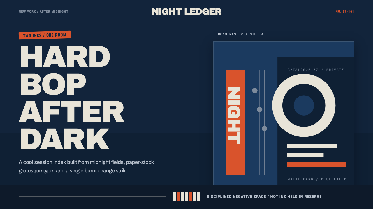 Blue Note Jazz design style — example
