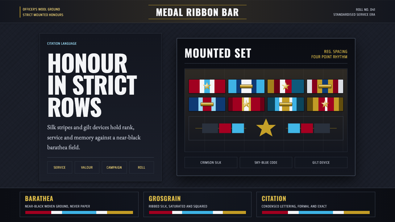 Medal Ribbon Bar design style — example