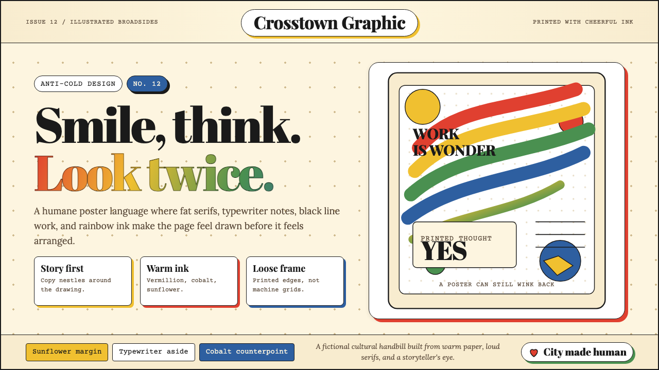 Milton Glaser / Push Pin design style — example