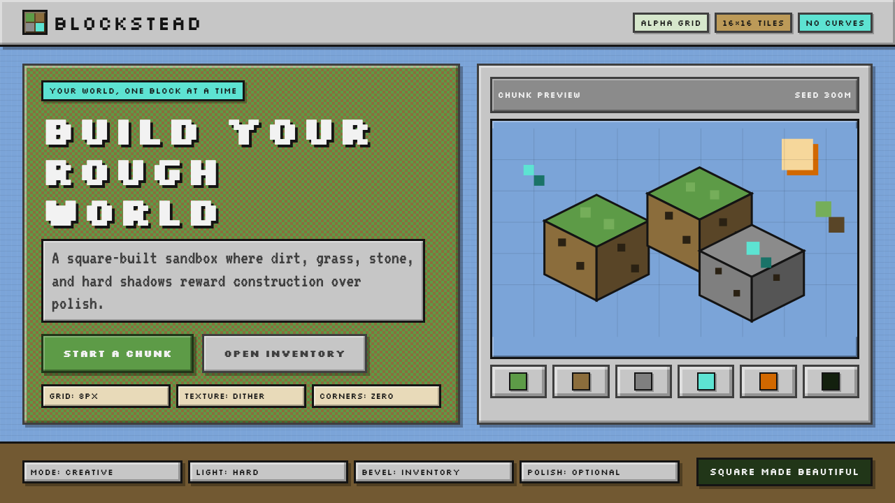 Minecraft Voxel design style — example