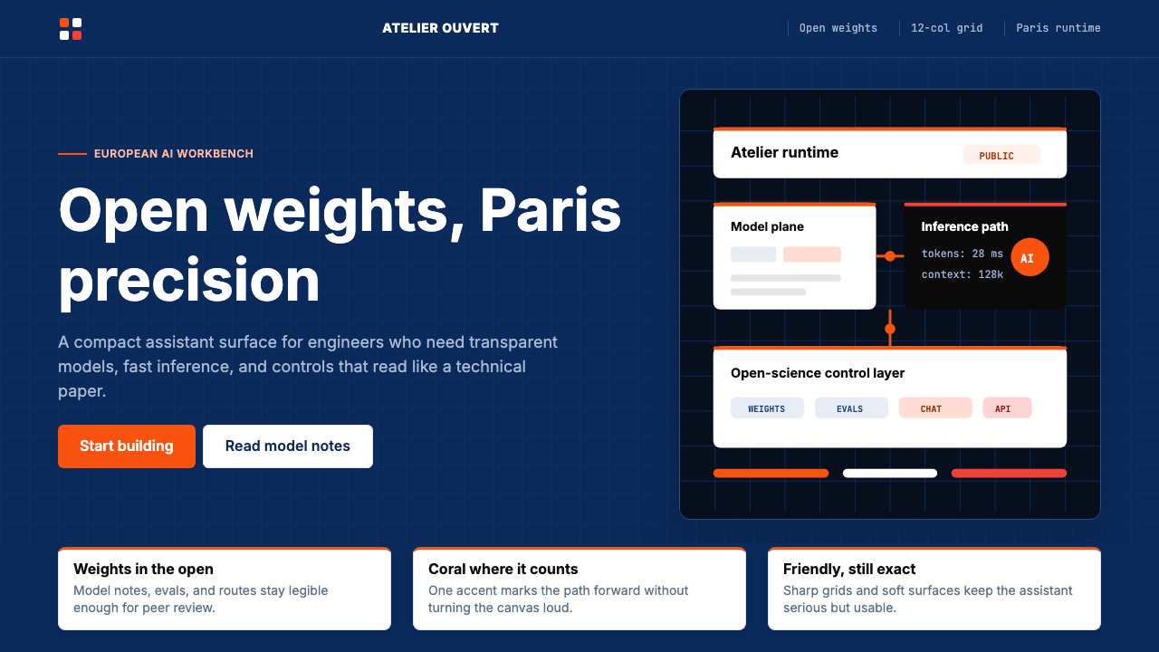 Mistral Le Chat French AI design style — example