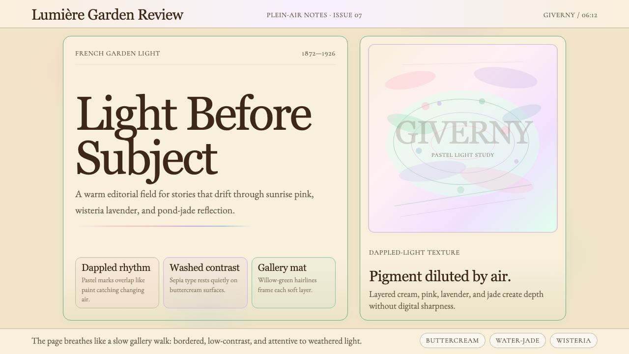 Claude Monet Impressionist design style — example