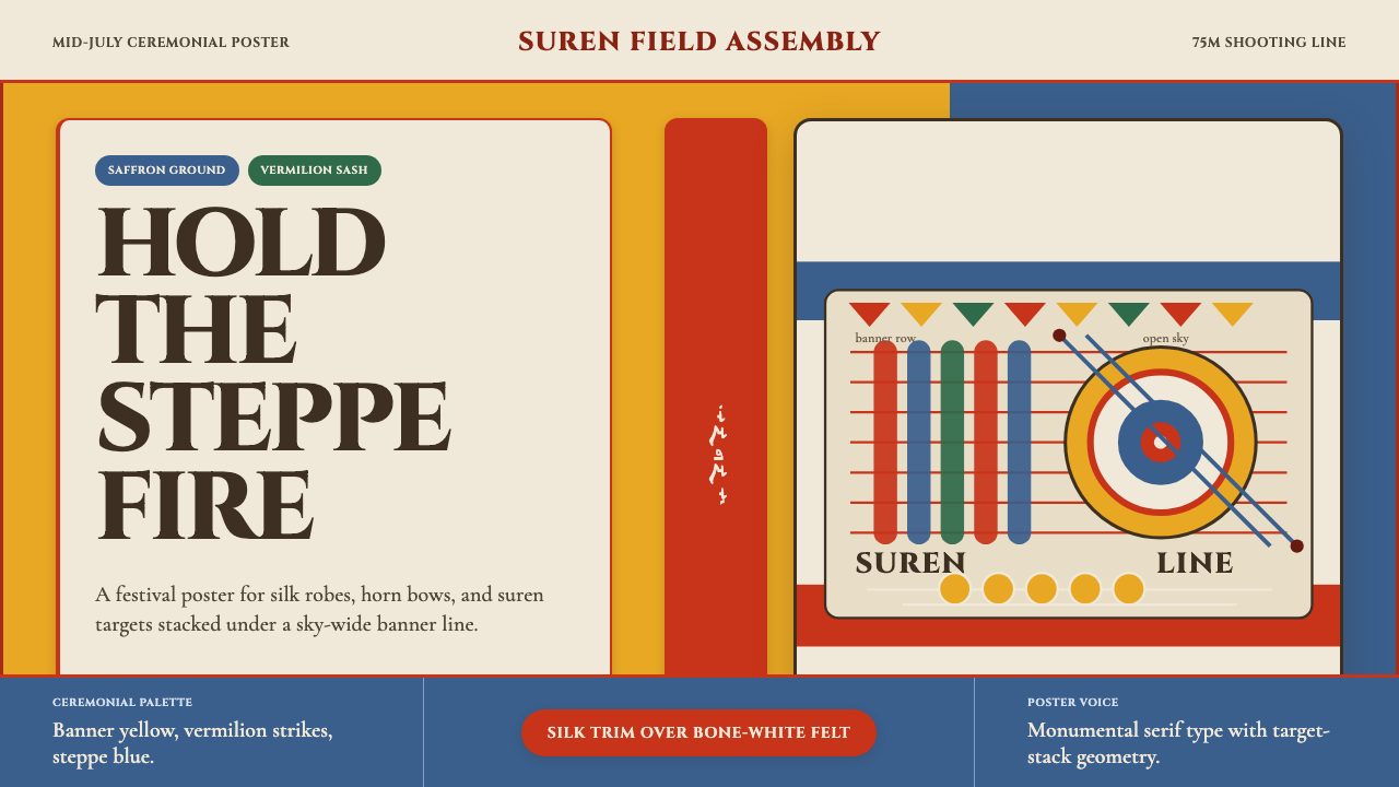 Mongolian Naadam Archery design style — example