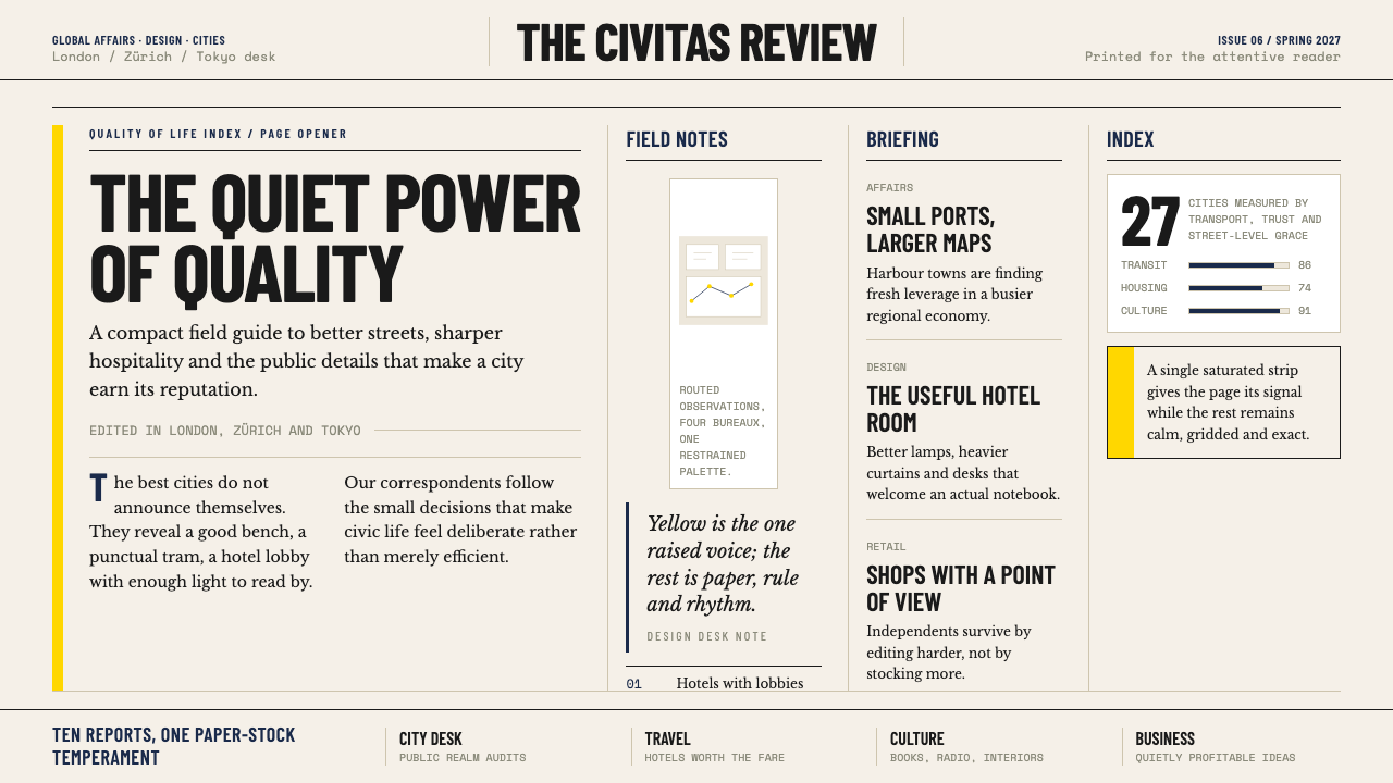 Monocle Magazine design style — example