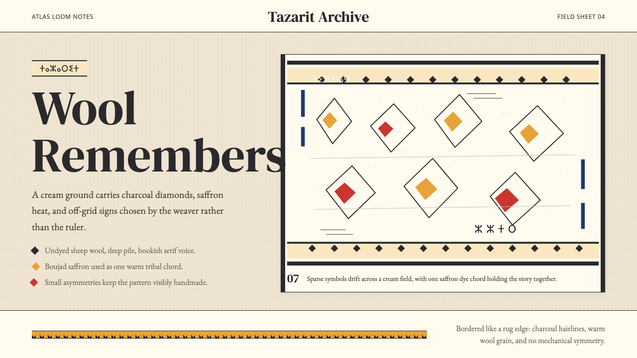 Moroccan Amazigh Berber Rug design style — example