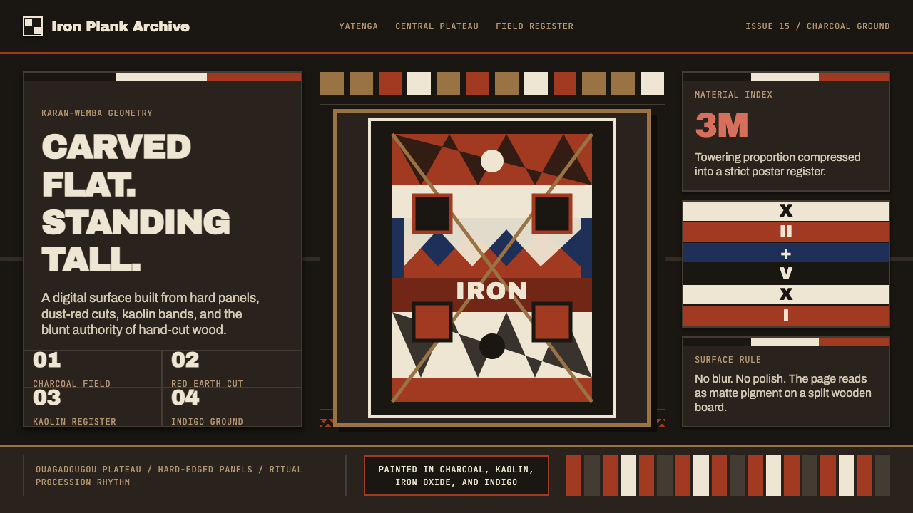 Mossi Burkina Plank Mask design style — example