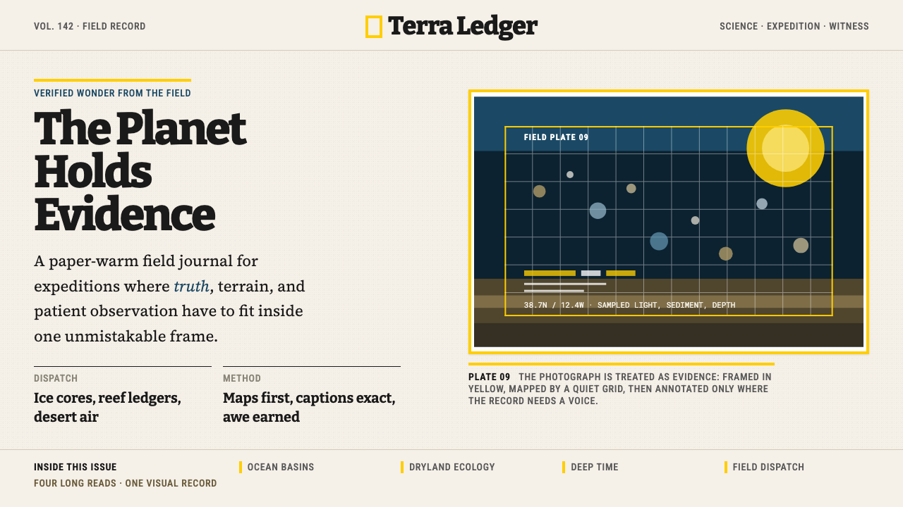 National Geographic design style — example