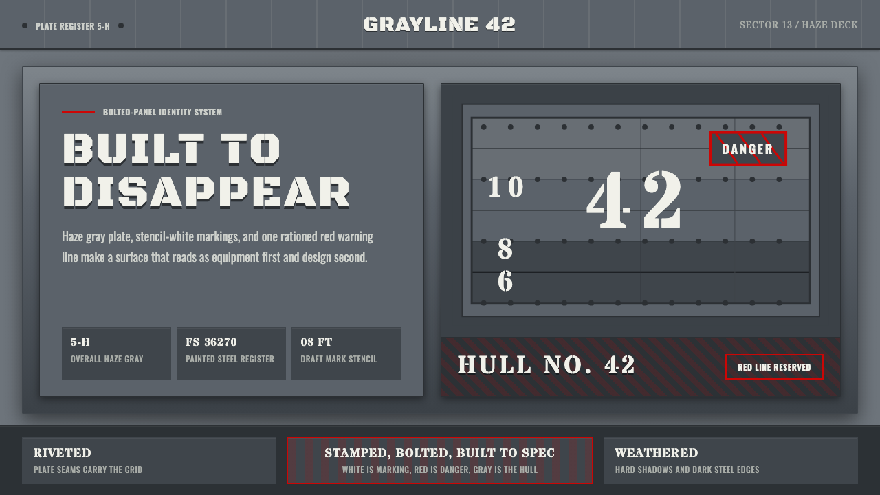 Battleship Naval Gray design style — example