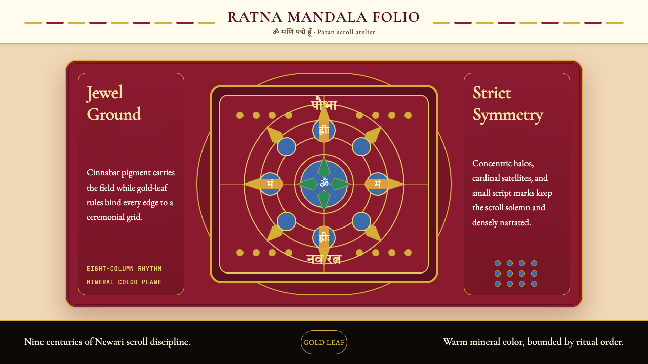 Nepali Paubha (Newari Scroll) design style — example