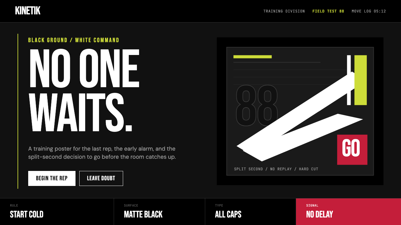 Nike "Just Do It" (1988) design style — example