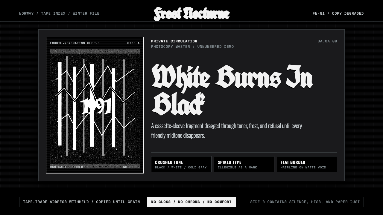 Nordic Black Metal design style — example