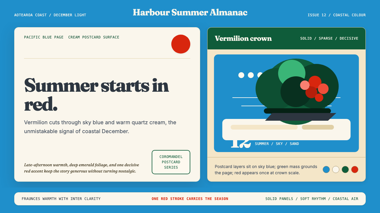 NZ Pōhutukawa Summer design style — example