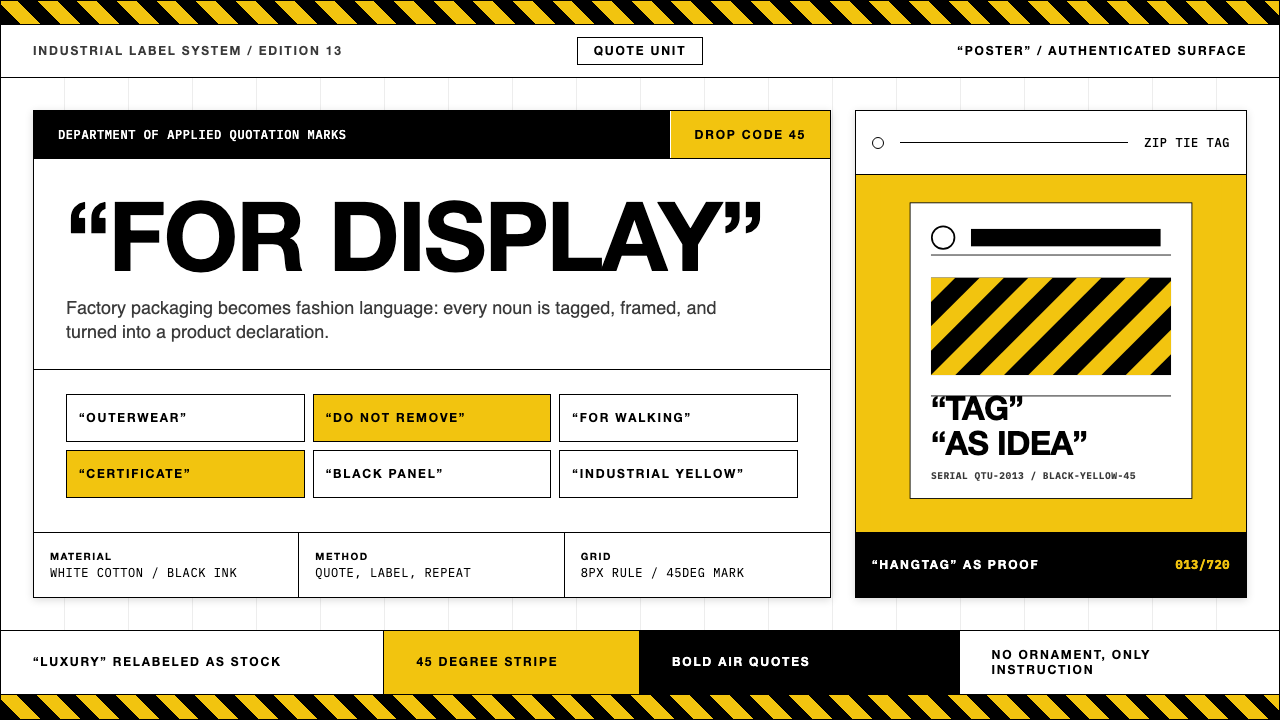 Off-White (Virgil Abloh era) design style — example