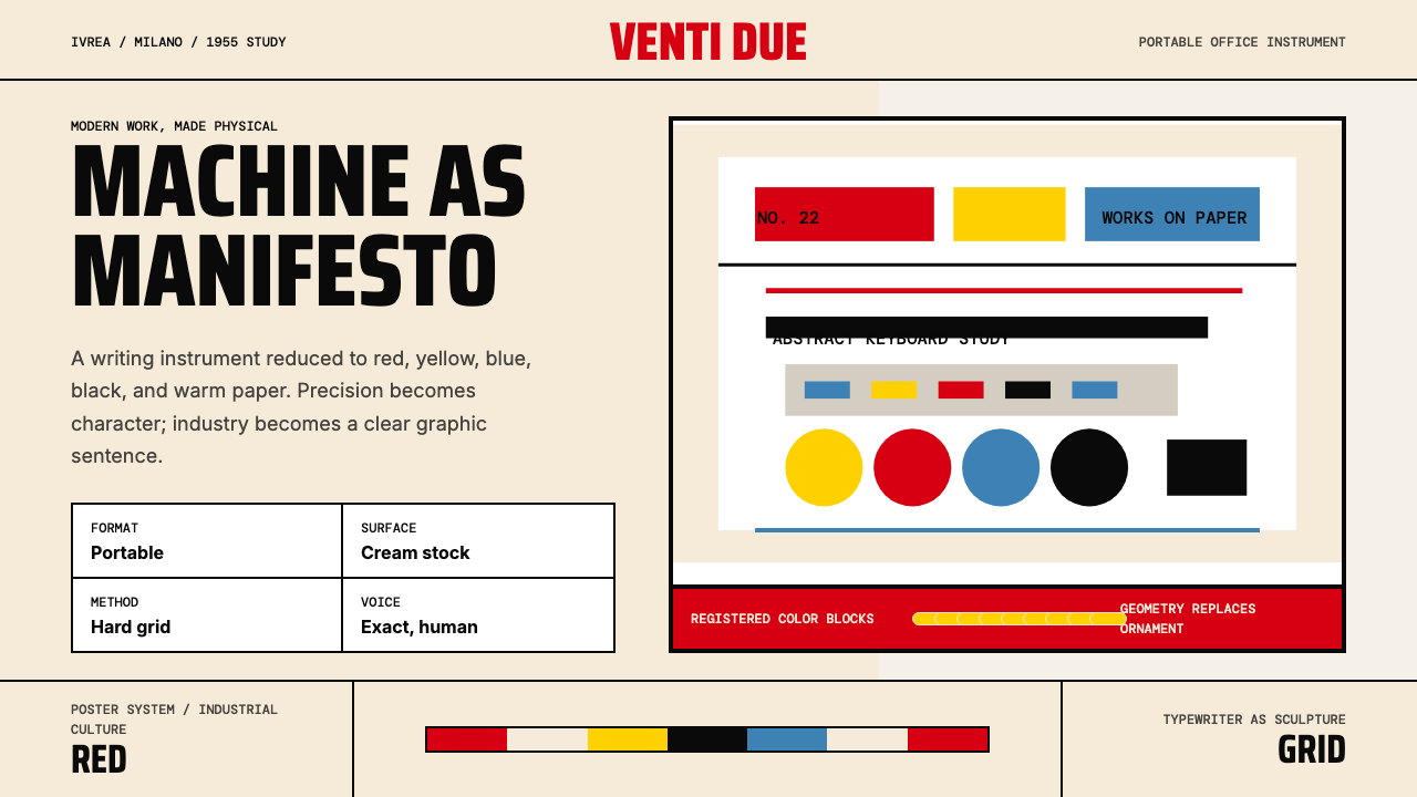 Olivetti Pintori (1955) design style — example